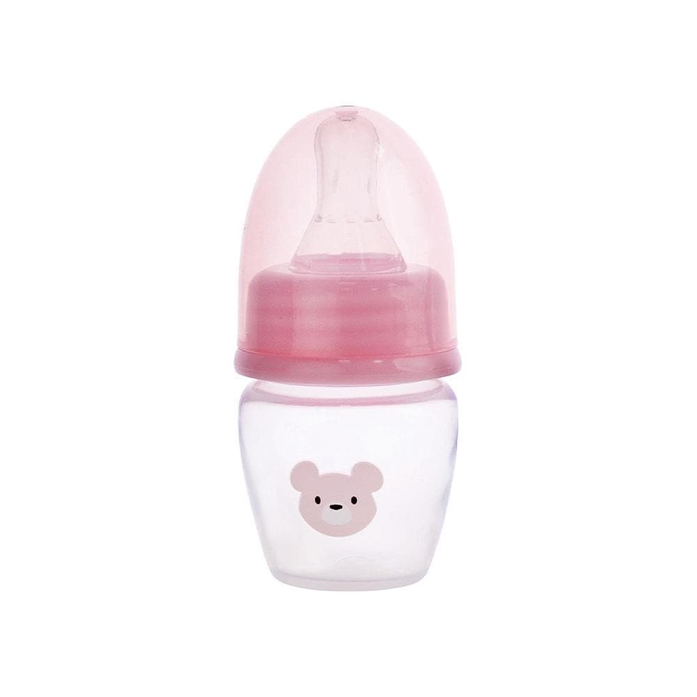 Mamadeira Anticólica Ursa Rosa 40ml Menina Infantil Bebê Plasútil