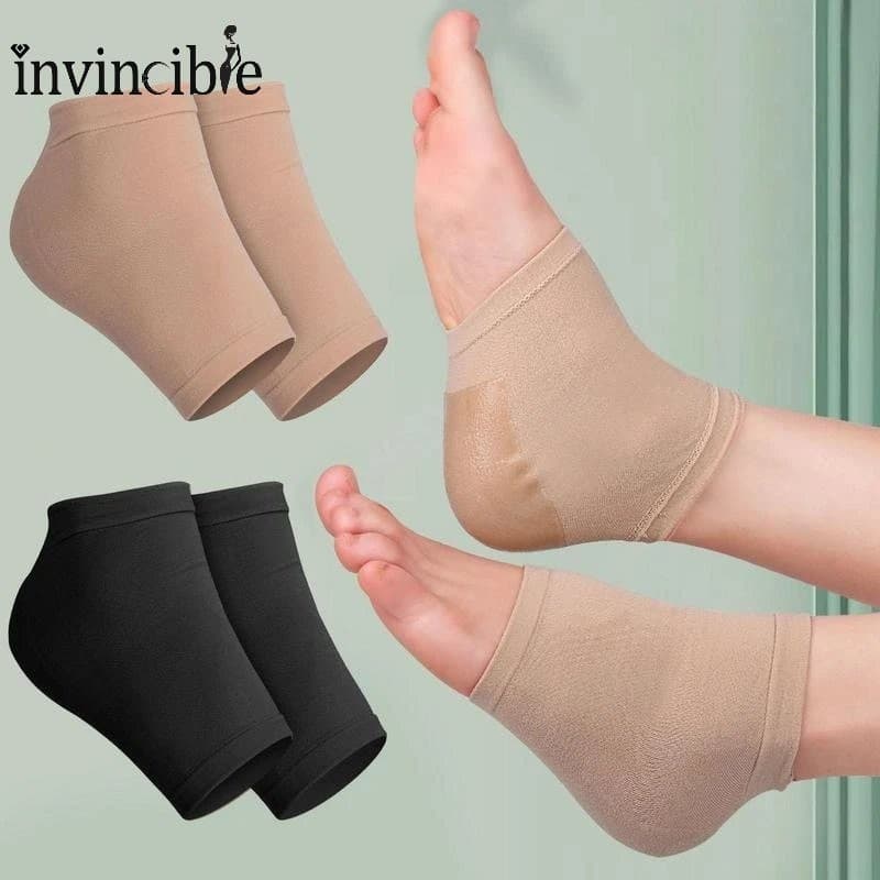 Meias De Calcanhar Hidratantes/Spa Para Cuidados Com Os Pés Em Gel/Secos Rachados Pele Reparação