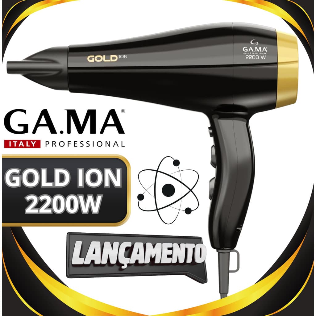 Secador De Cabelos Gama Gold Ion Profissional 2200w - 220v