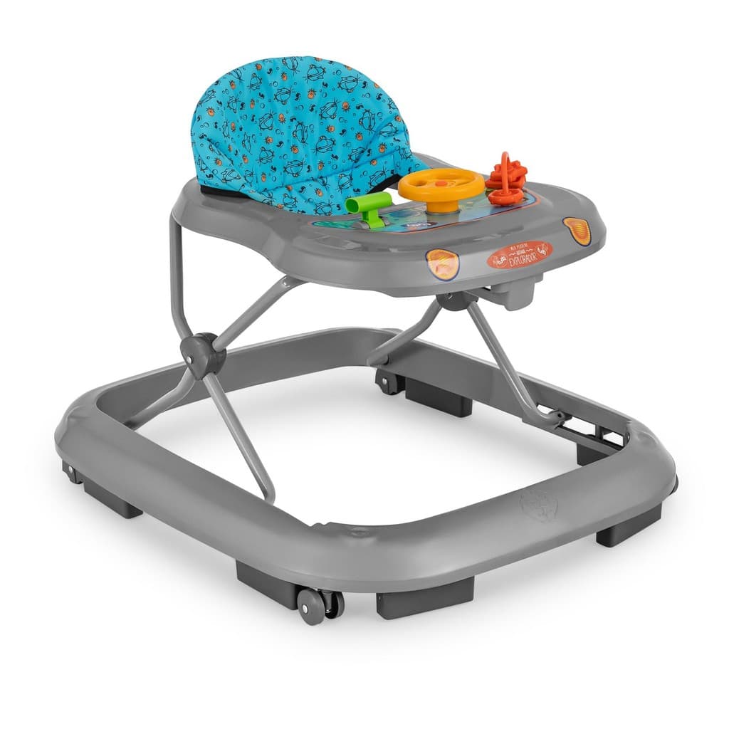 Andador Bebê Acqua Explorador Cinza Tutti Baby c/ Atividades