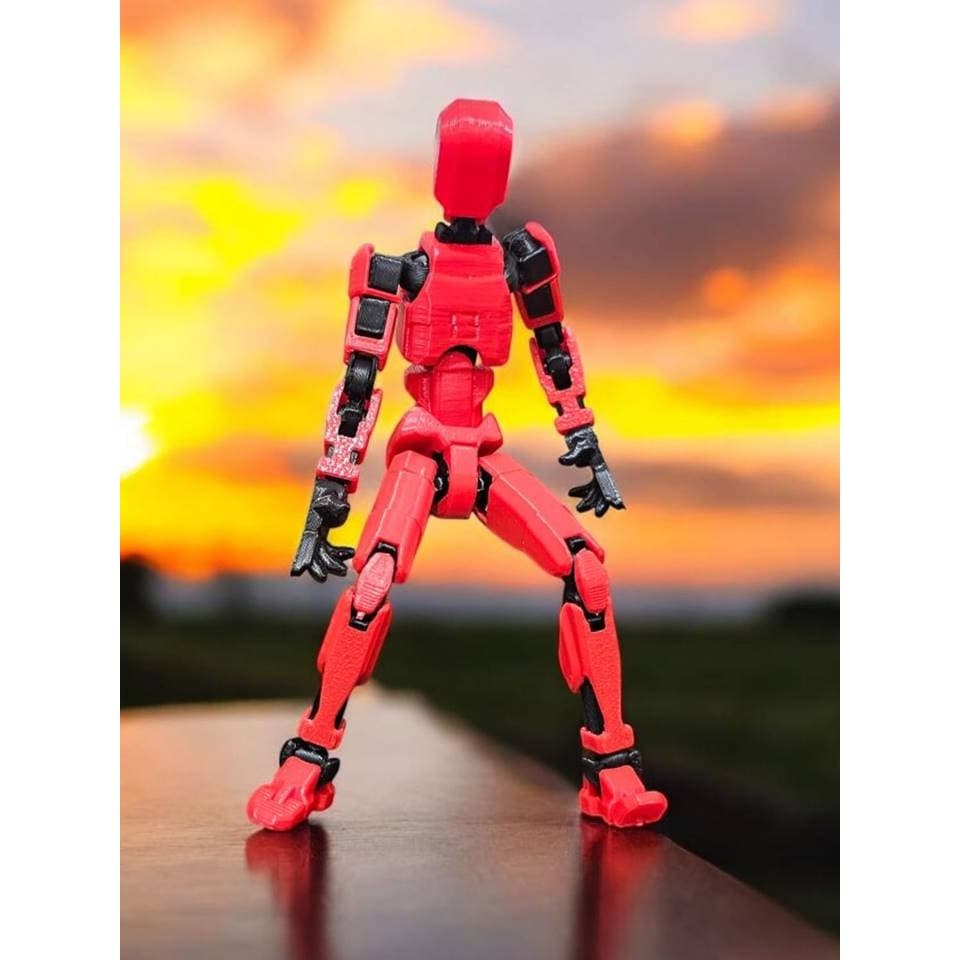 Promoção Boneco 100% Articulado Dummy 13 Figura de Ação Presente Infantil 14cm Vermelho