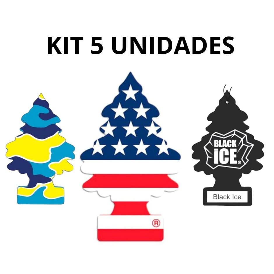 Kit 5 Unidades De Cheirinhos Para Carro Aromatizantes Pinheiro ORIGINAL