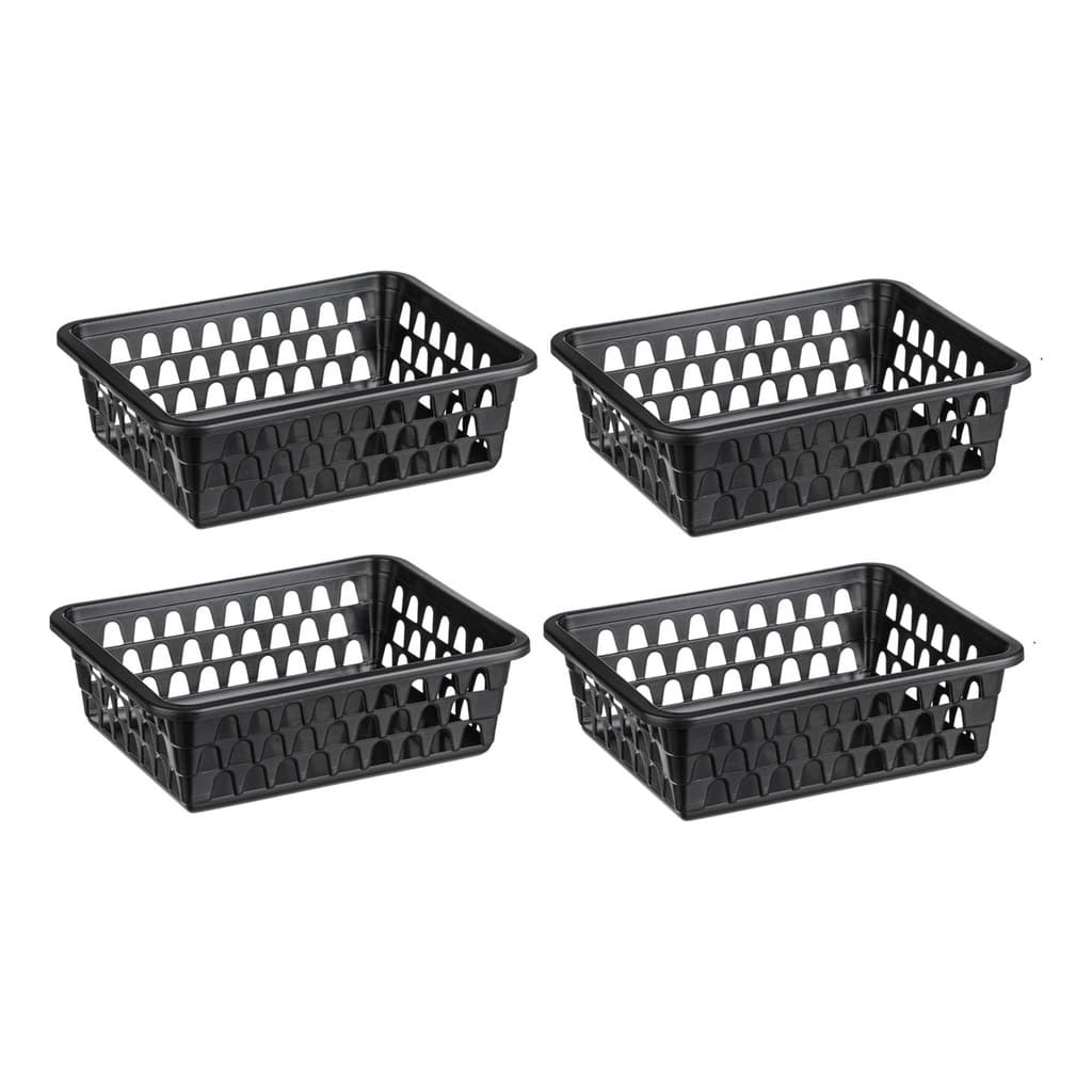 Kit 04 Cestos Organizador Multiuso Banheiro Médio 19x15x6cm
