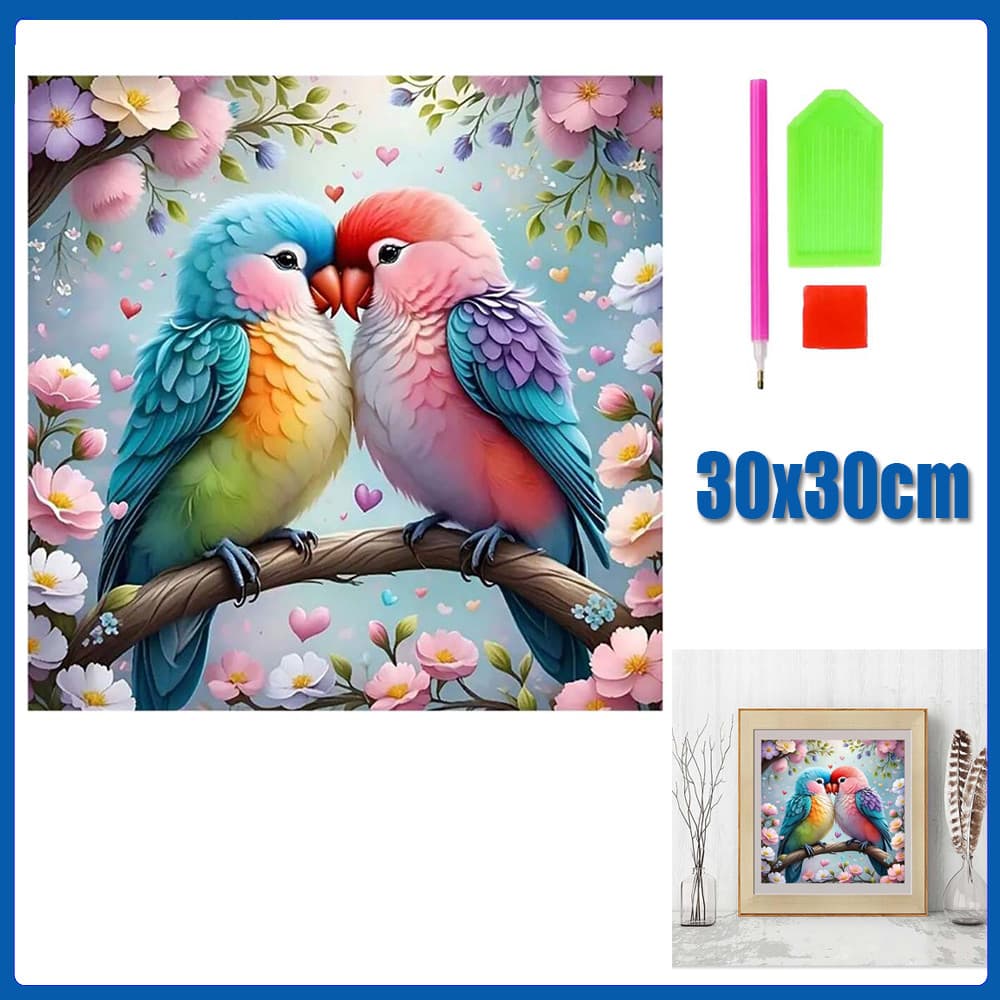 30x30cm pombinhos Pintura Diamante 5D Pintura de Diamante Conjunto De Pintura Com Diamante Conto De Quadrado 5D Kits