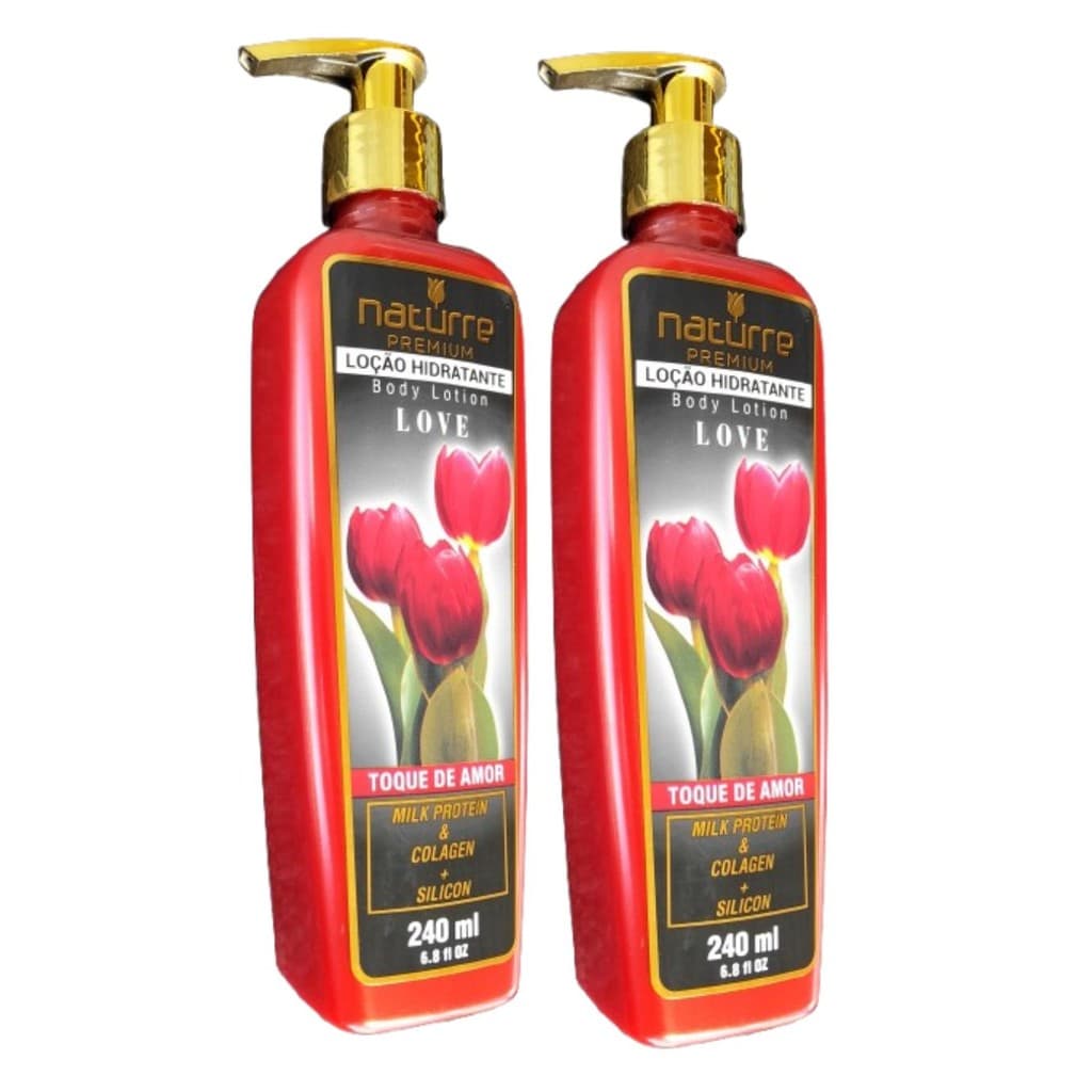 2 Loção Hidratante corporal Love Naturrê 200ml Toque Sedoso