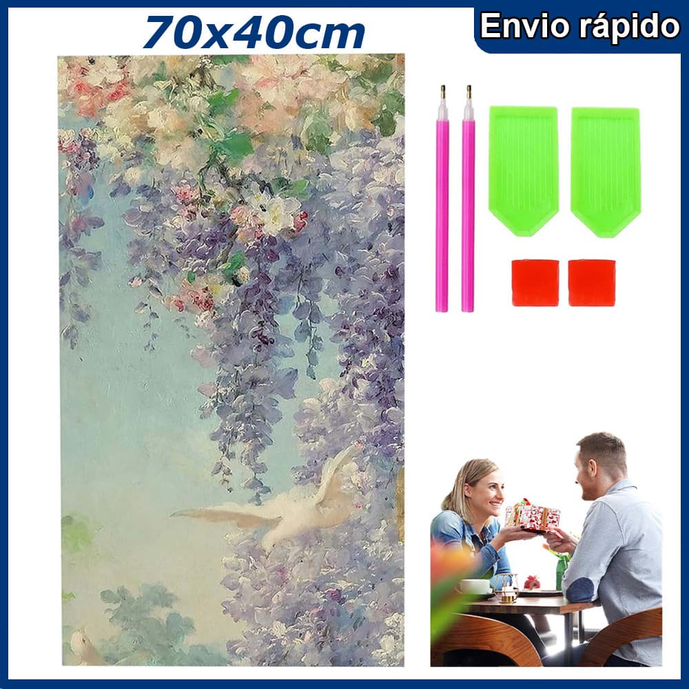 70x40cm pomba branca Pintura Diamante 5D Pintura de Diamante Kits De Pintura Diamante Para Adultos Quadrado