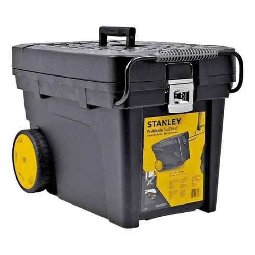 Caixa De Ferramentas Com Rodas Baú 53 Litros Stanley Preto Carrinho Para Ferramentas