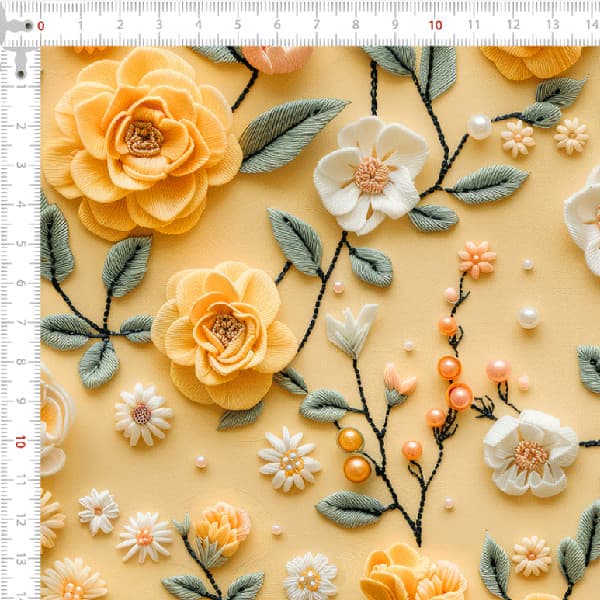 Tecido Sarja Impermeável 3D Primavera Solar Costura Artesanato Patchwork Decoração Almofada