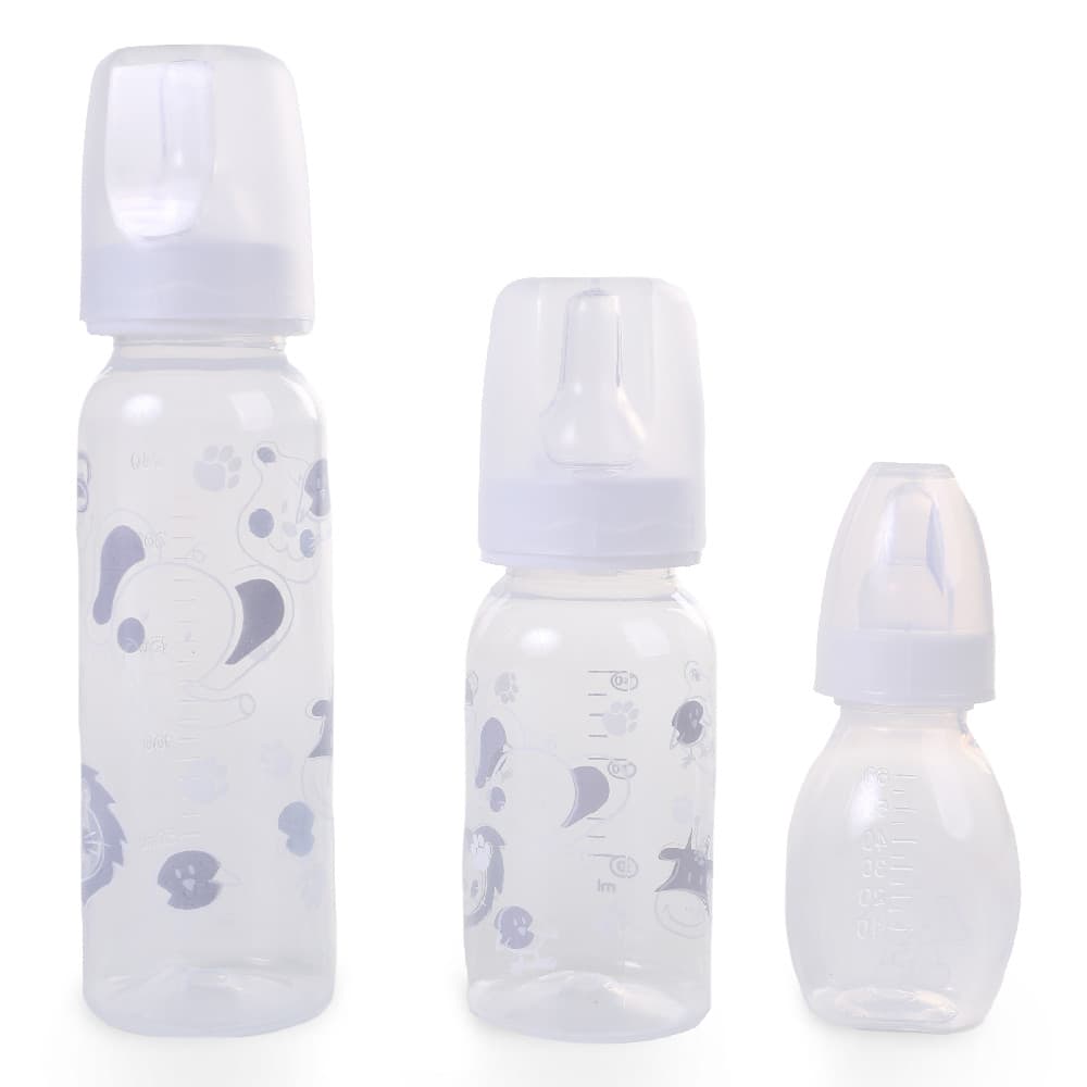 Kit Mamadeira Bebê Branco Anplas Bico Silicone - 03 Unidades