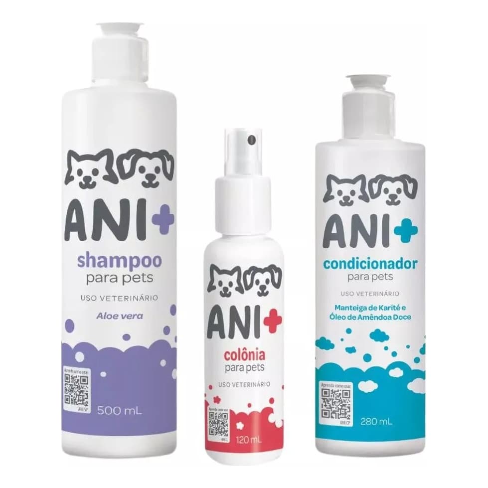 Ani+ Kit Shampoo Condicionador + Colonia Pets Pet Society