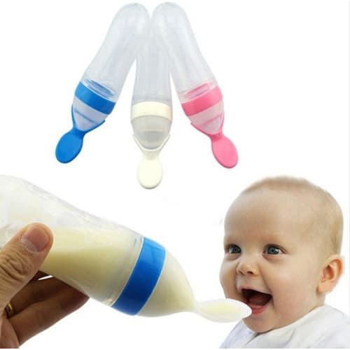 Mamadeira Colher Dosadora Bebê Silicone 2 Unidades