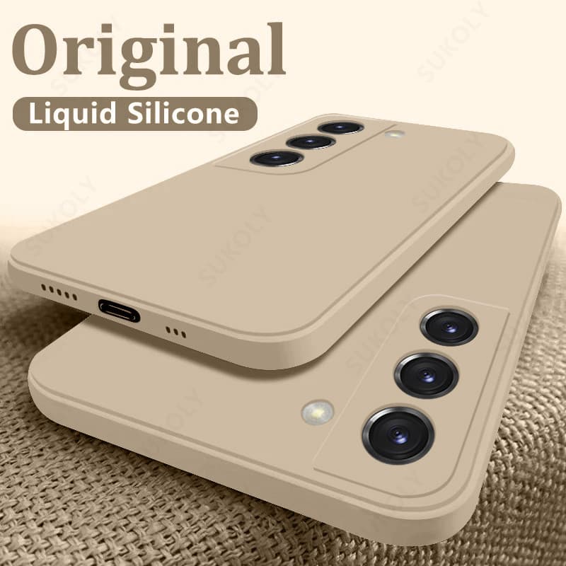 Capa Para Samsung Galaxy S24 S23 S22 Ultra S21 S24 FE S21 A55 A53 A52S A54 S24FE À Prova De Choque Quadrado Líquido Sili