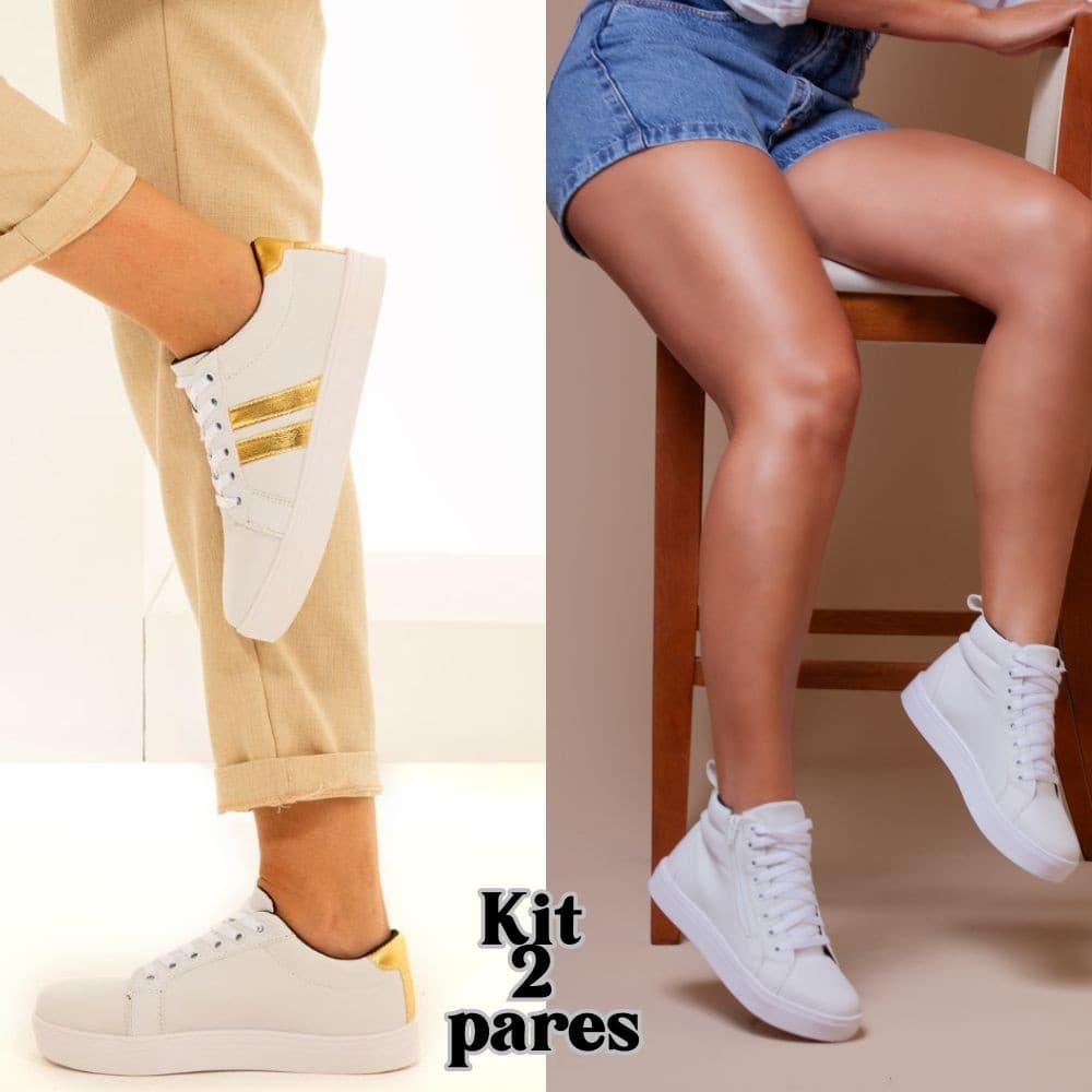 Kit Tenis Feminino Calçados práticos e confortáveis para seu dia a dia.