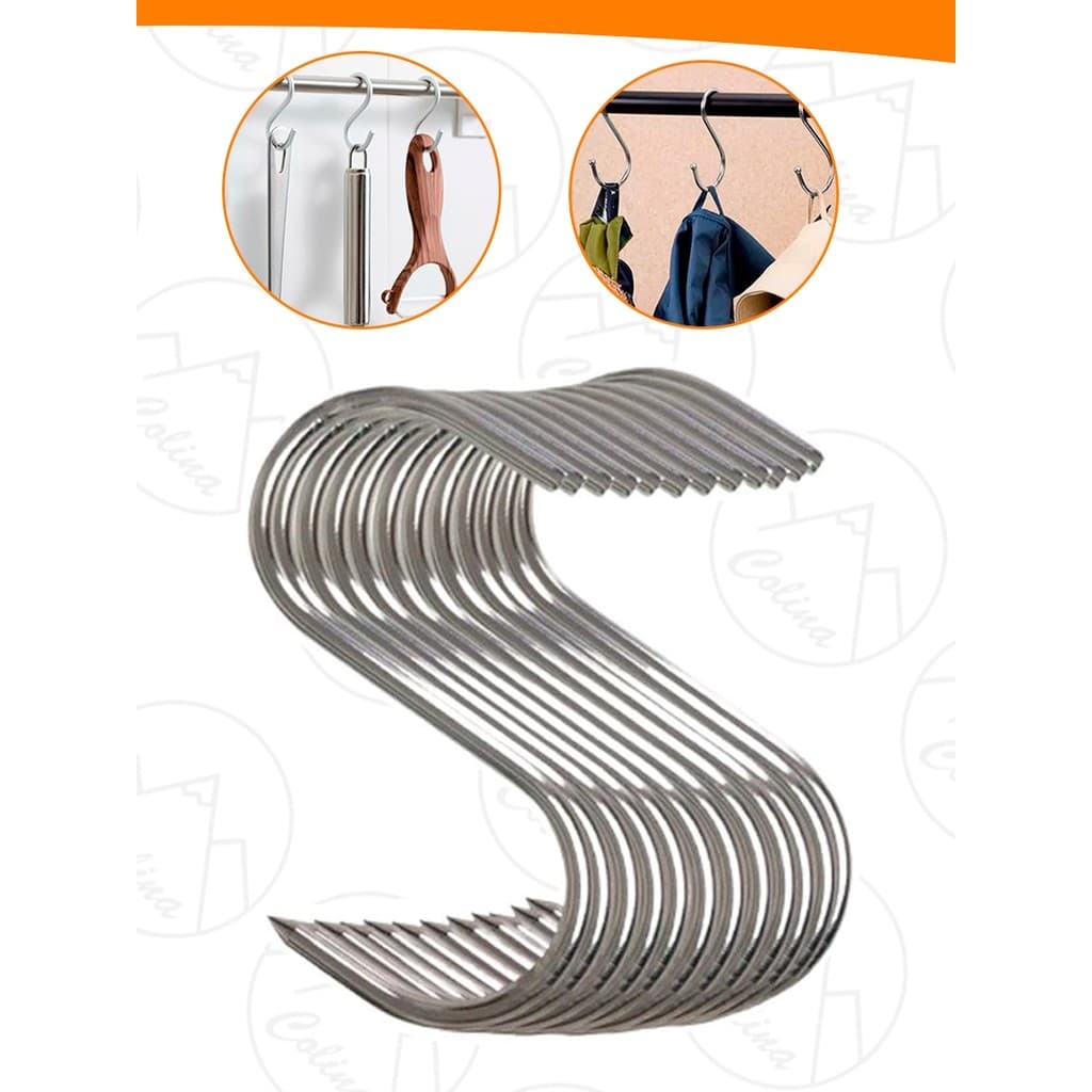 Kits 1 a 10 Ganchos Multiuso Formato S Organizador Cozinha Quarto Banheiro Kolling Sell