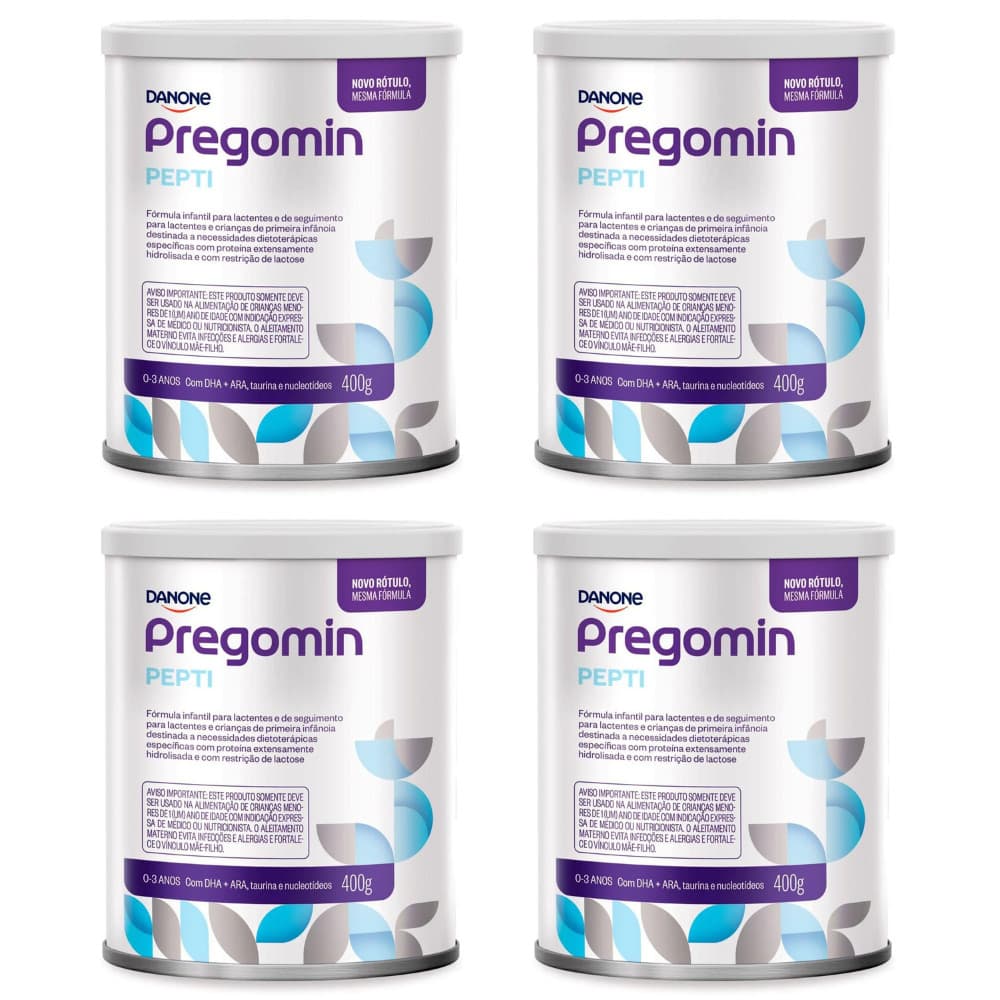Kit C/ 4un Fórmula Infantil Pregomin Pepti 400g - 0 A 3 Anos