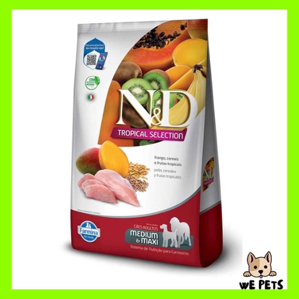 Ração 10,1Kg N&D Tropical Selection Cães Adultos Raças Médias e Grandes Frango 10,1Kg