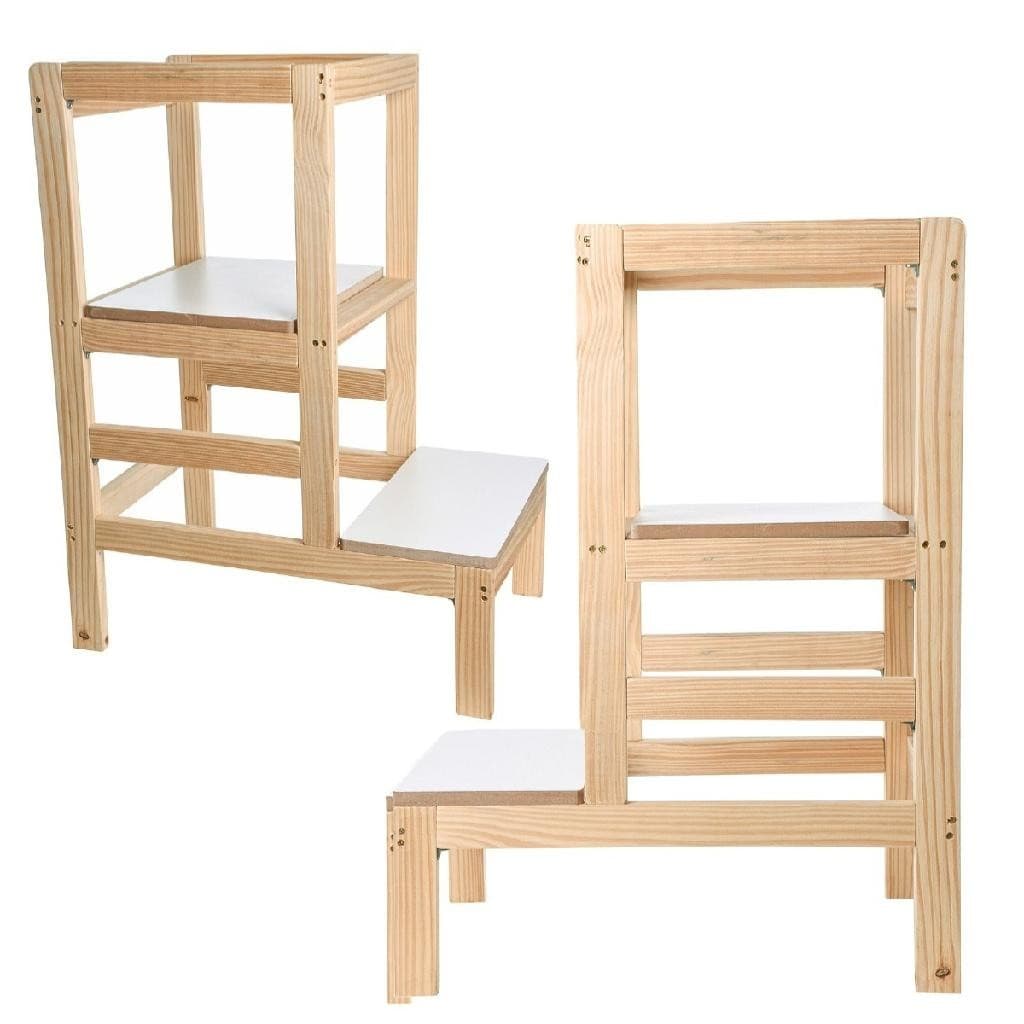 Torre De Aprendizagem Montessoriana Regula Altura Com Escada