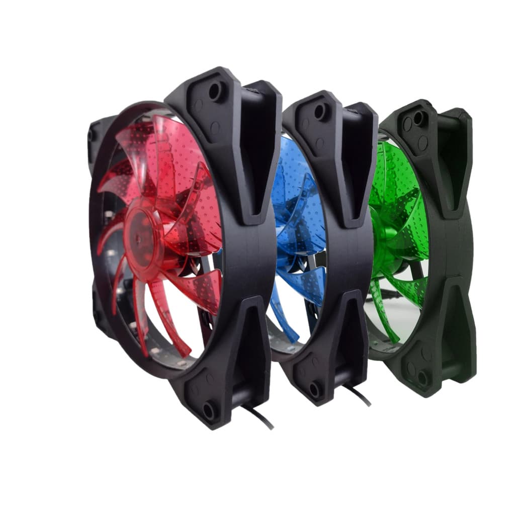 Fan Cooler Com 15 LED Ventoinha 120mm Gamer 12cm 120x120x25mm Molex GFire
