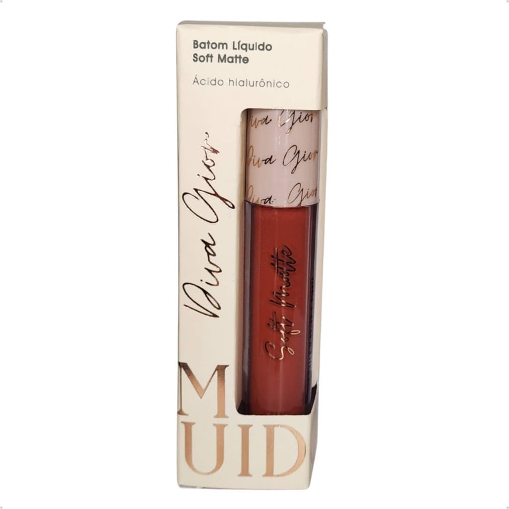 Batom Liquido Soft Matte Diva Gior Unica 4ml Nao Craquela Vegano Elegante
