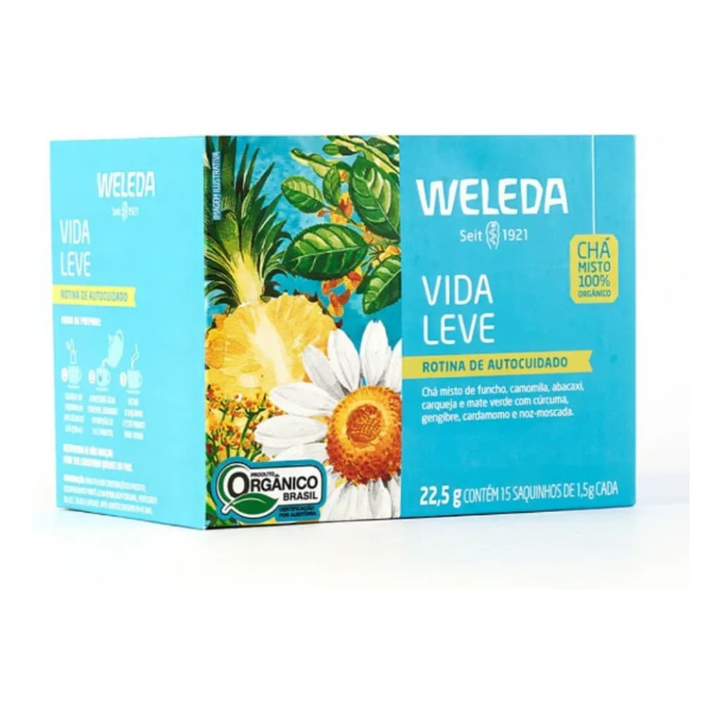 Chá Funcional Vida Leve Orgânico 15 Sachês Weleda