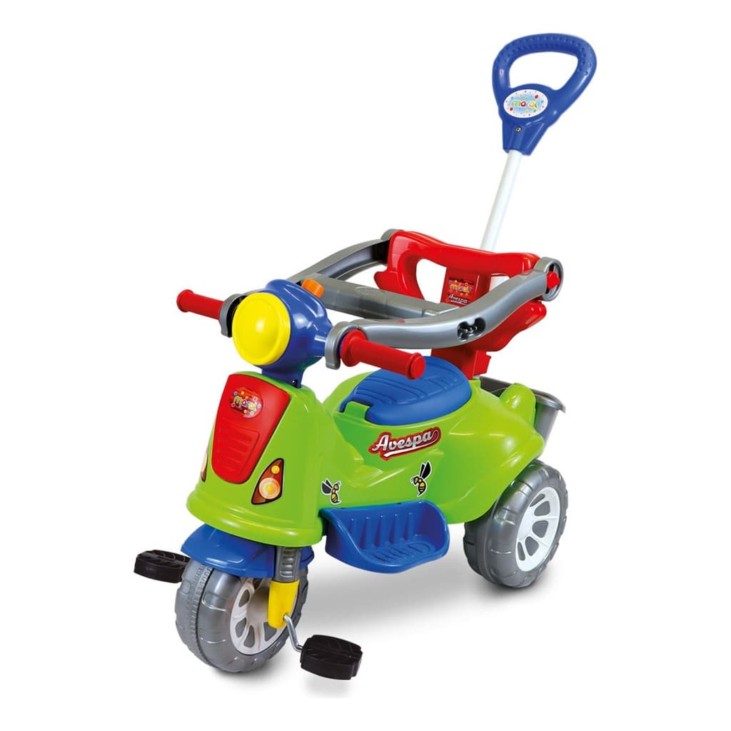 Carrinho De Passeio Pedal Infantil Triciclo Avespa Maral Verde