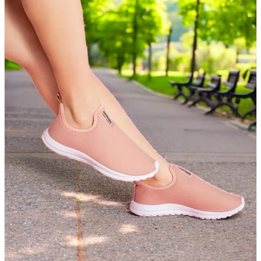 Tênis Meia Feminino Casual Calce Fácil Leve Preto Slip On Sapato Confortável Academia Promoção