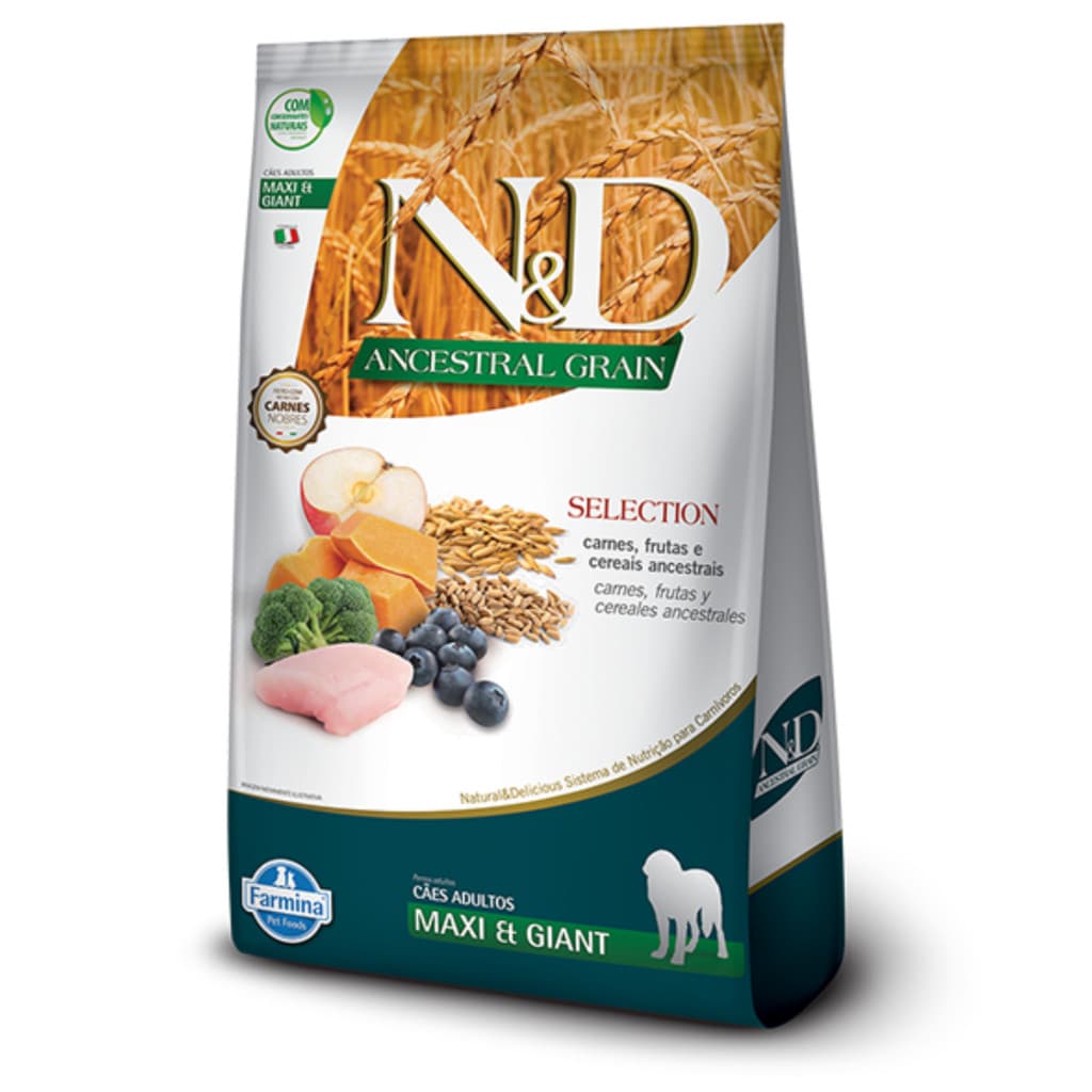 Ração N&D Ancestral Grain Selection para cachorros adultos maxi e giants 15,0kg