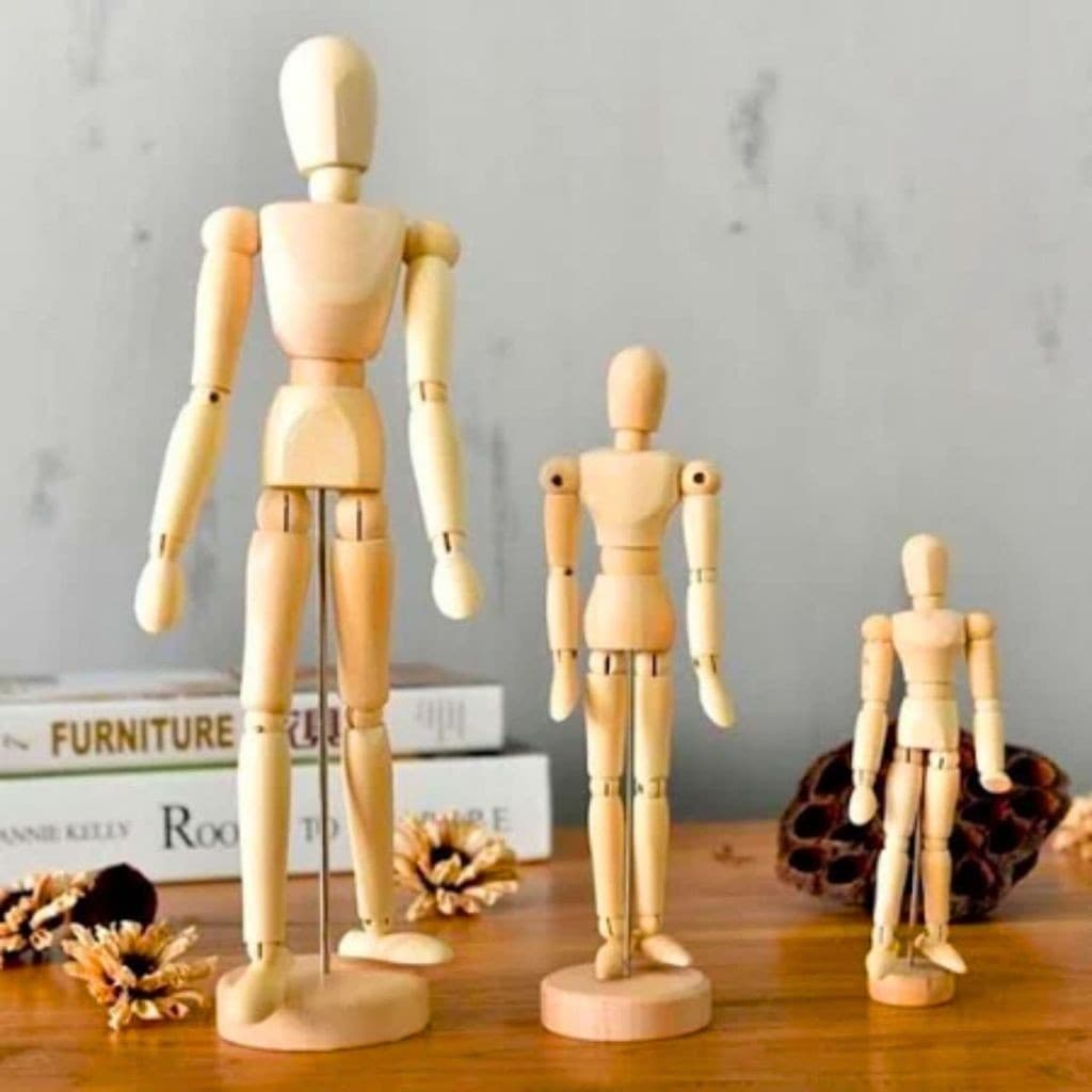 Boneco Madeira Boneco Articulado Modelo Manequim Boneco 30 cm