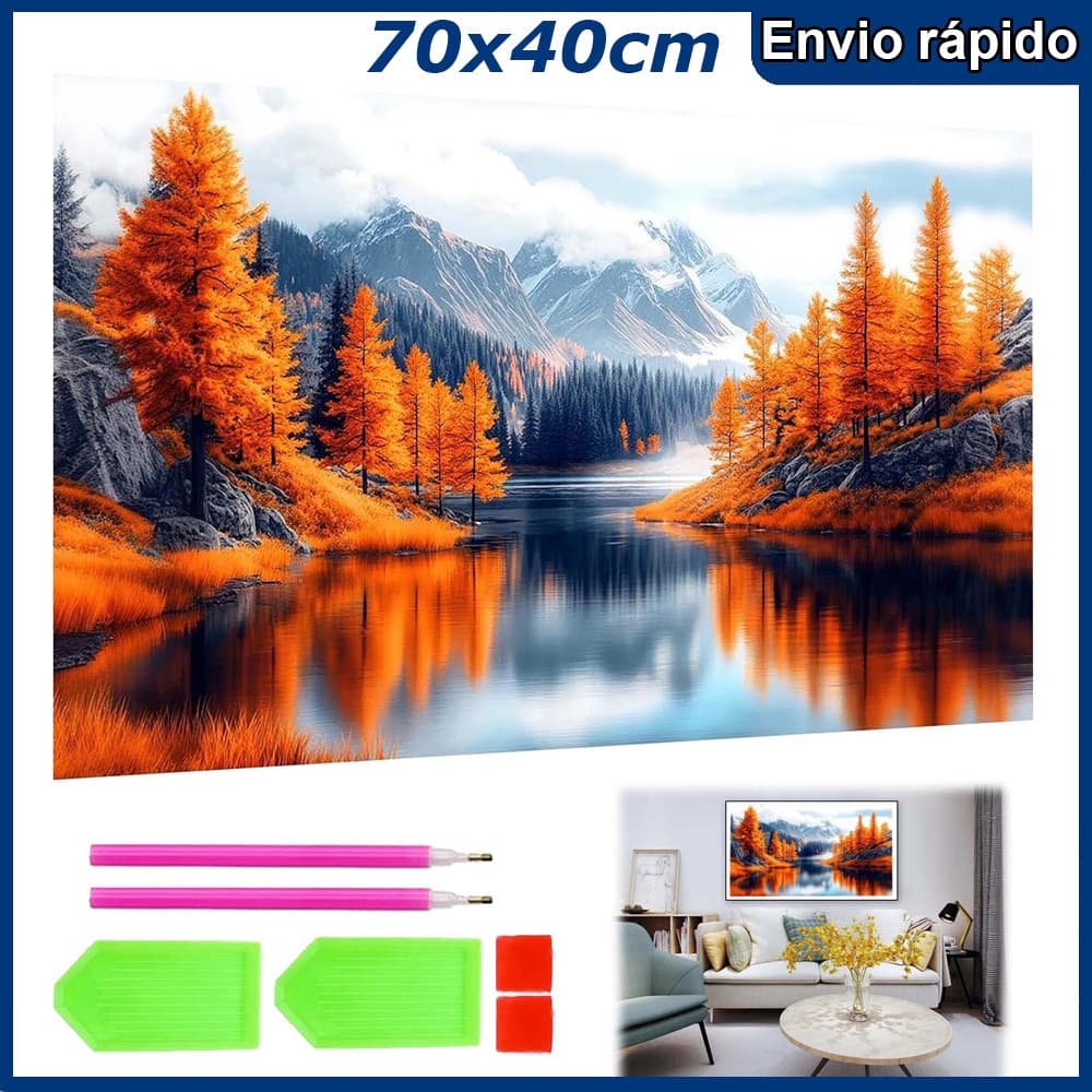 70x40cm Montanha Florestal Pintura Diamante 5D Pintura de Diamante Kits De Pintura Diamante Para Adultos Quadrado