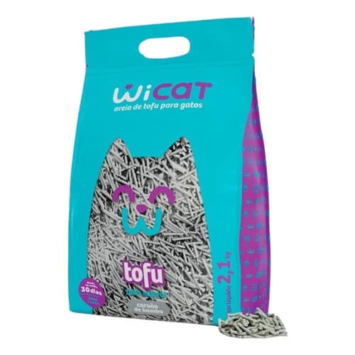 Wicat Areia Sanitaria De Tofu Carvão De Bambu 2.1kg