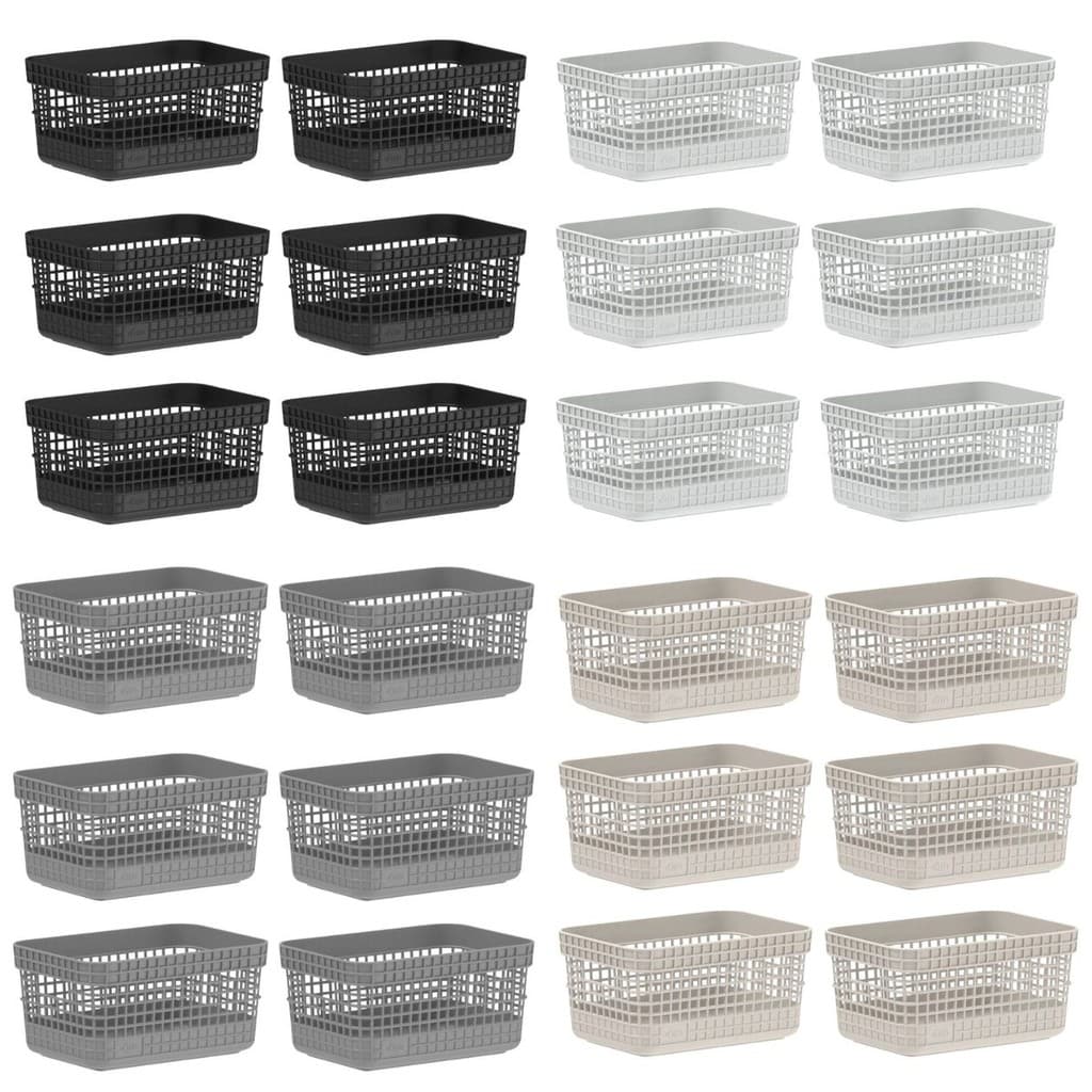 Kit 6 Cestos Organizadores 2.5 L Multiuso Decorativo Espaçoso P/ Ambientes Casa Cozinha Lavanderia Quarto Sala