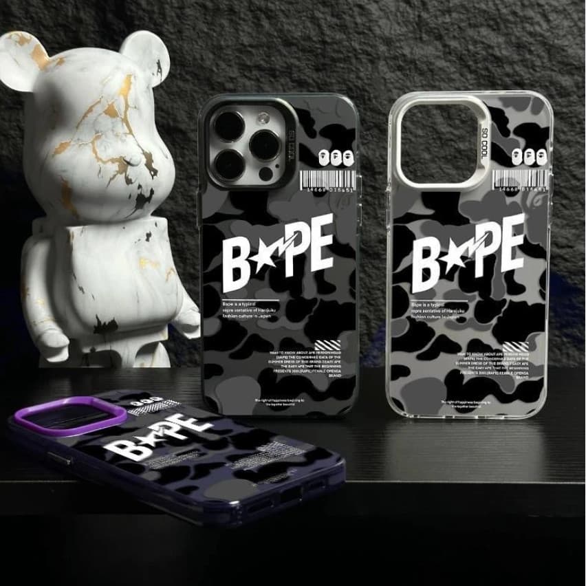 Capinha iphone 17 17Pro 17ProMax Air 11/12/13/14/15/16 Pro max,Capa para celular prateada,BAPE