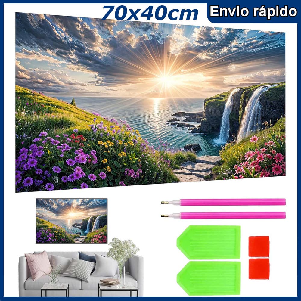 70x40cm flor do amanhecer Pintura Diamante 5D Pintura de Diamante Kits De Pintura Diamante Para Adultos Quadrado