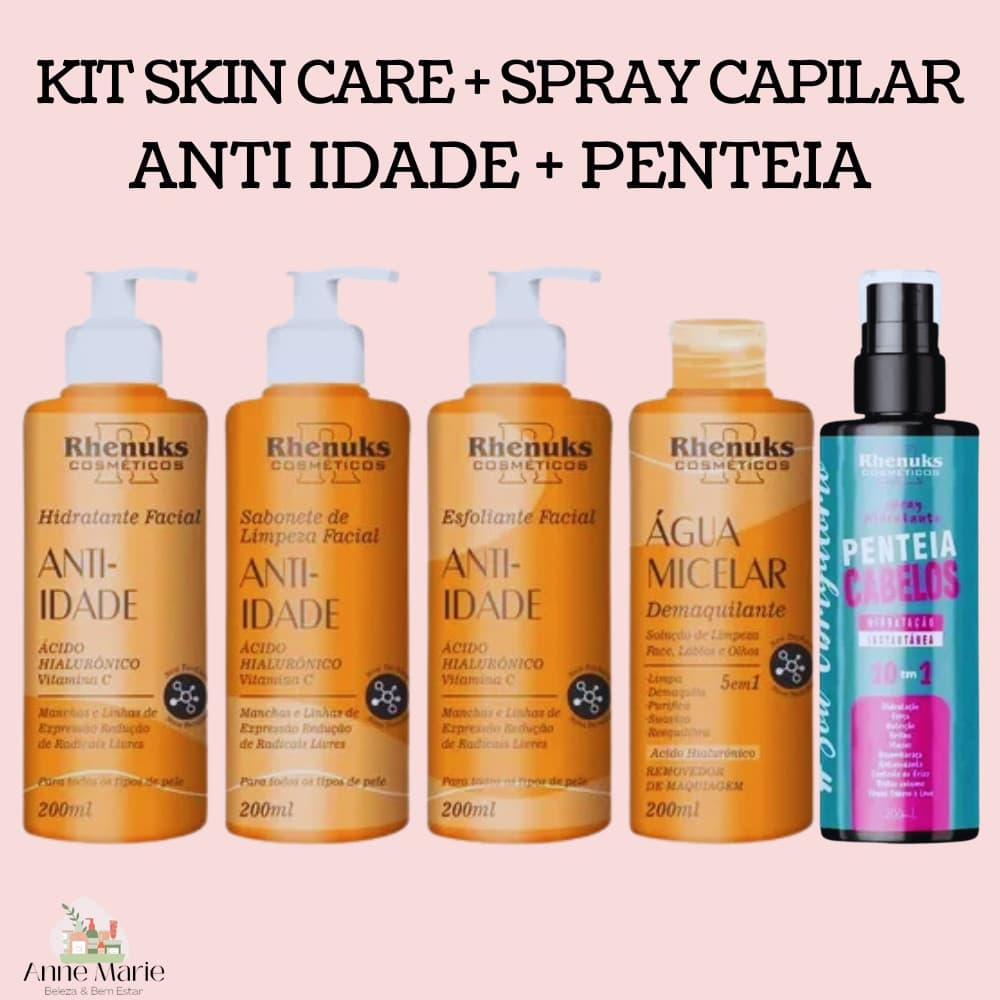 KIT SKIN CARE ANTI IDADE + SPRAY CAPILAR PENTEIA