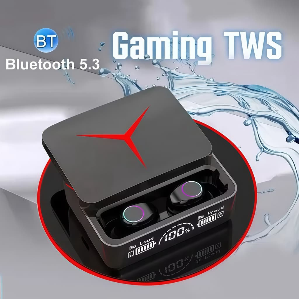 Fone De Ouvido Sem Fio Bluetooth 5.3 Hifi Stereo M90 Pro Gamer Esportivo Touch Case  jorge