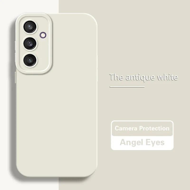 Para Samsung Galaxy S26 S25 S24 S23 S22 FE Nota 20 Plus Ultra Borda Premium Anjo Olhos Protetor Cor Sólida À Prova De Ch