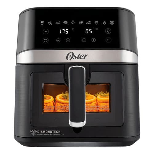 Fritadeira Air Fryer Oster Diamondtech 6L Grande Capacidade Visor Transparente Digital