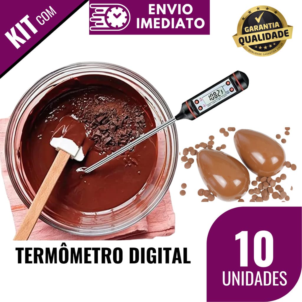 Termômetro Culinário 5/10 Peças Termômetro Digital Eletrônico Chocolate Fritura Carnes Bebidas