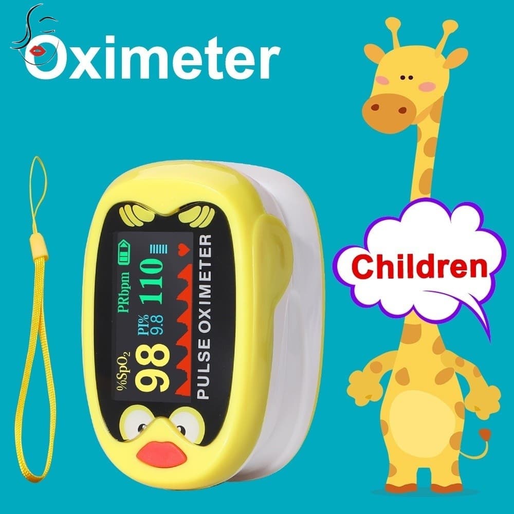 Oxímetro De Dedo Recarregável Infantil Portátil , Frequência Cardíaca , Detecção De Pulso , Gancho