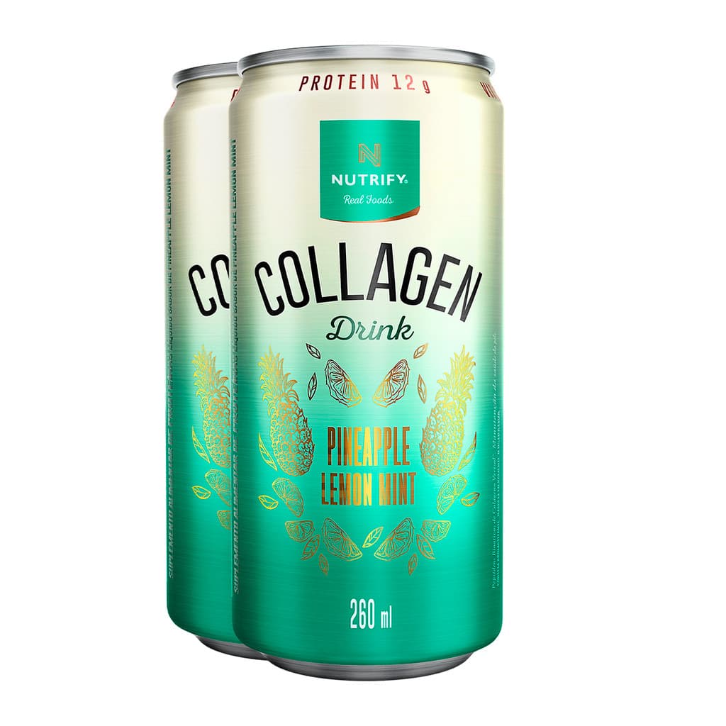 Kit 2 Collagen Drink Abacaxi com Hortelã e Limão Nutrify 260ml