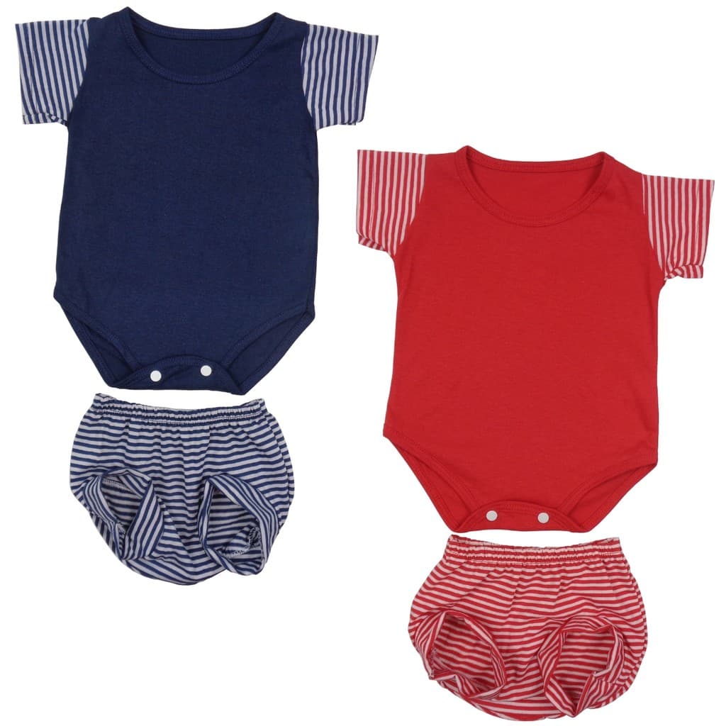 Roupa Recém-nascido Menino Body Tapa Fralda  Kit Com 4 Peças
