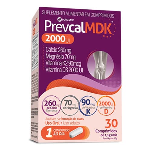 Prevcal Mdk 2.000ui Vitamina D, Calcio, Magnesio -  30cpr