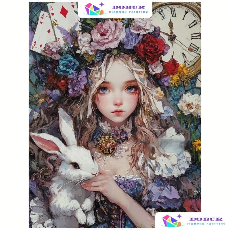 DOBUR | Conjunto De Pintura Diamante Beleza E Flores 5D DIY Redondo/Quadrado Tela De Broca Completa Com Número Artesanat
