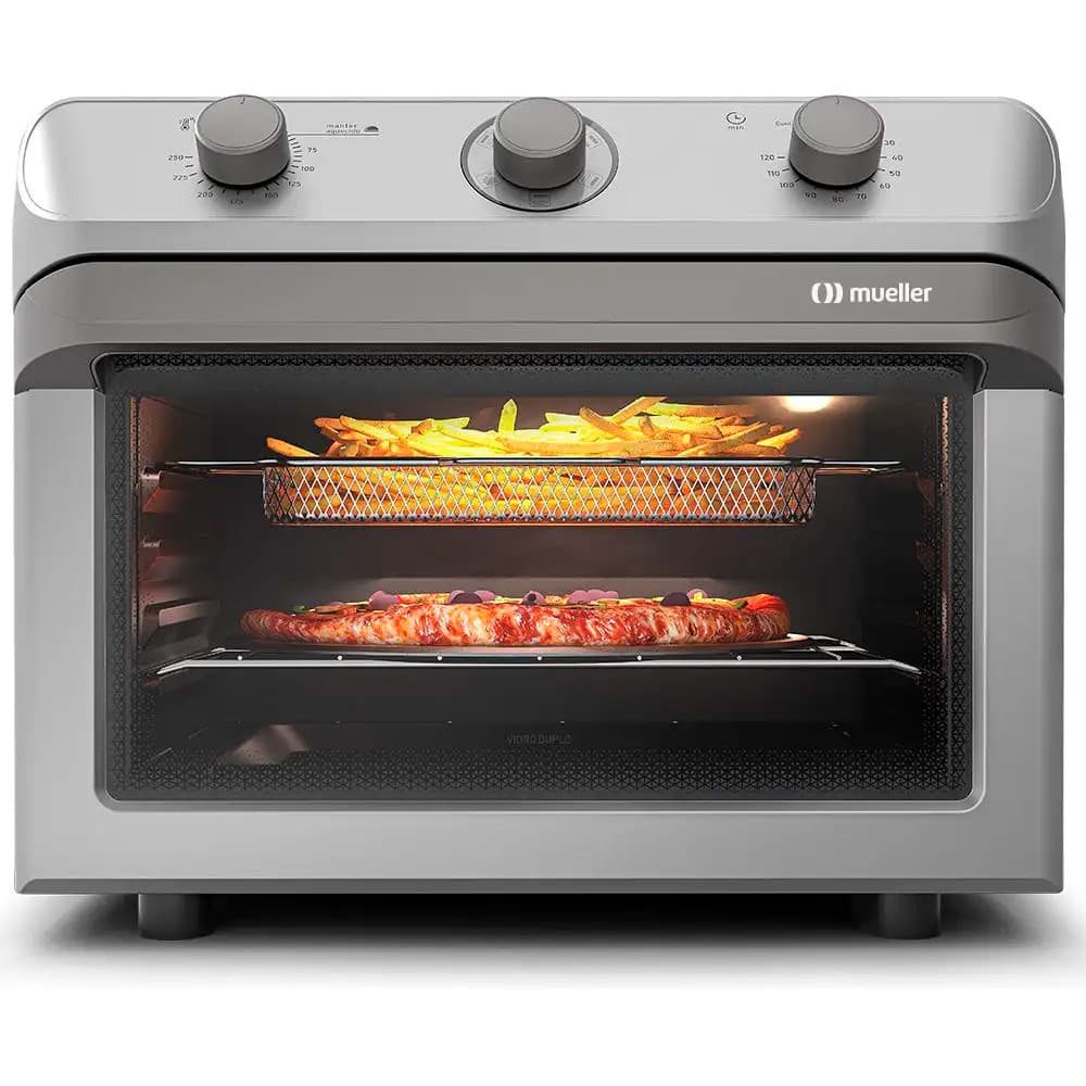 Fritadeira Elétrica Sem ÓLeo Fryer Air Forno 35 Litros Prata MFB35G  Mueller - 220V