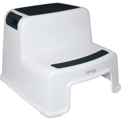 Escada Infantil 2 Degraus Clingo - Banquinho com Base Antiderrapante (Azul-Marinho)