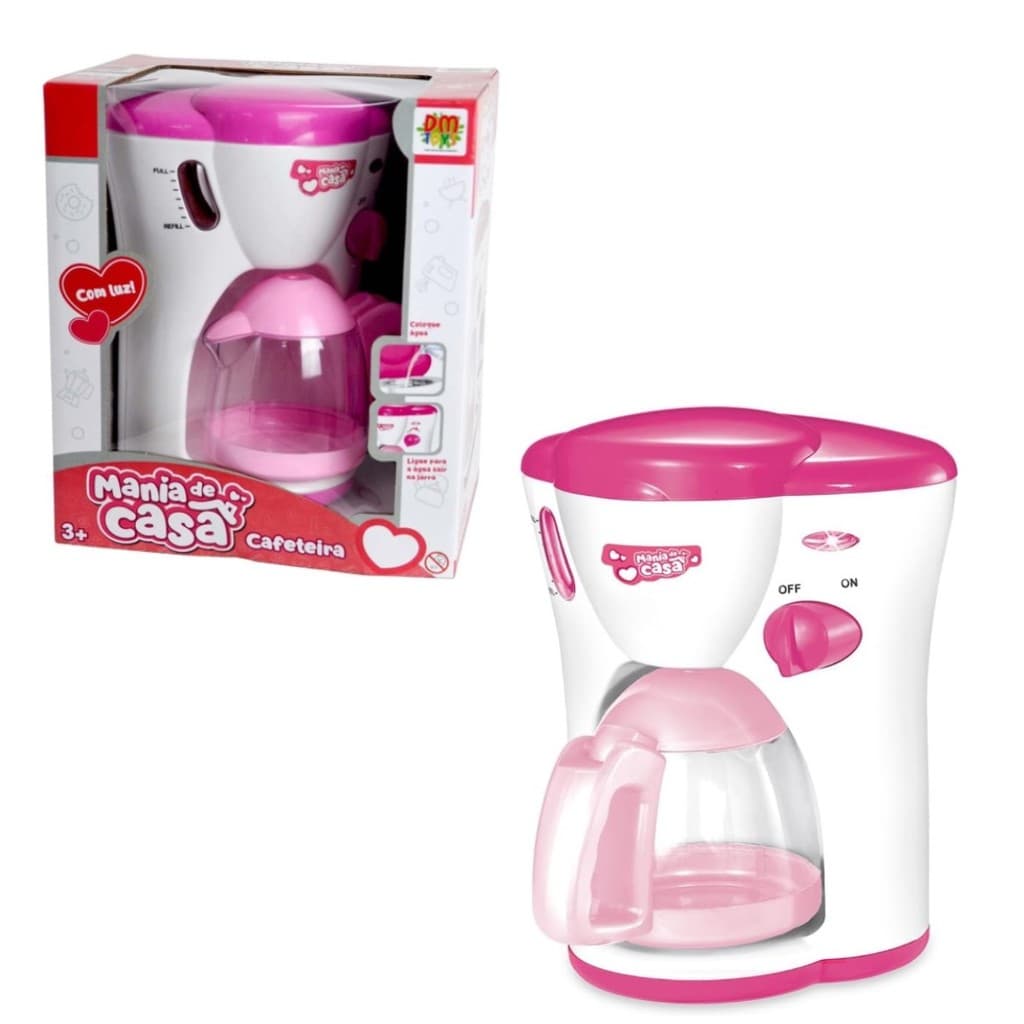 Cafeteira Expresso Infantil Com Luz e Sai Água de Verdade Dm