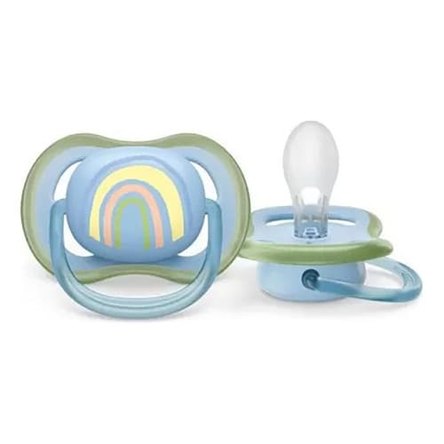 Chupeta Avent Menino Ultra Air 0-6m Azul Arco Irís