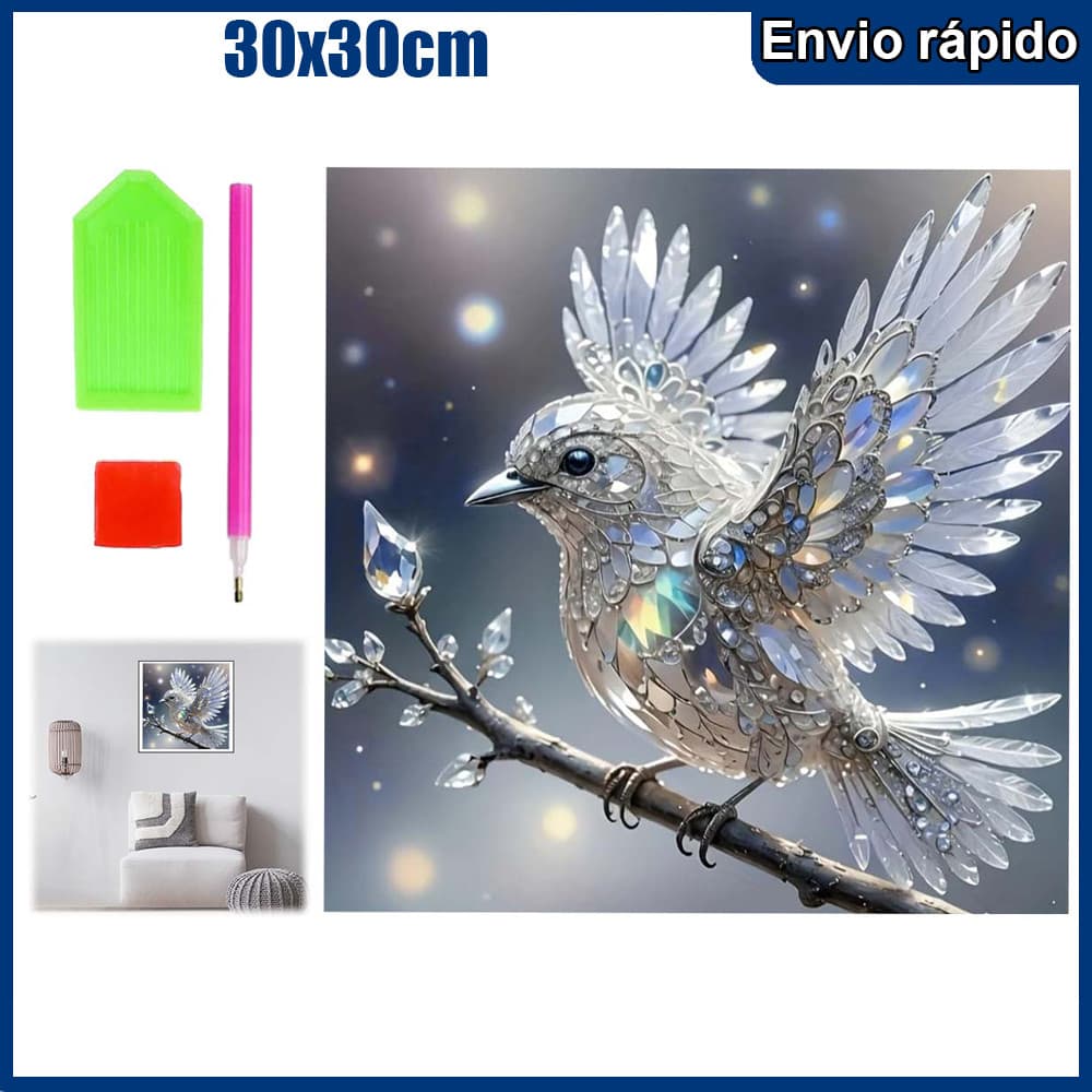 30x30cm pássaro de cristal Pintura Diamante 5D Pintura de Diamante Kits De Pintura Diamante Para Adultos Quadrado