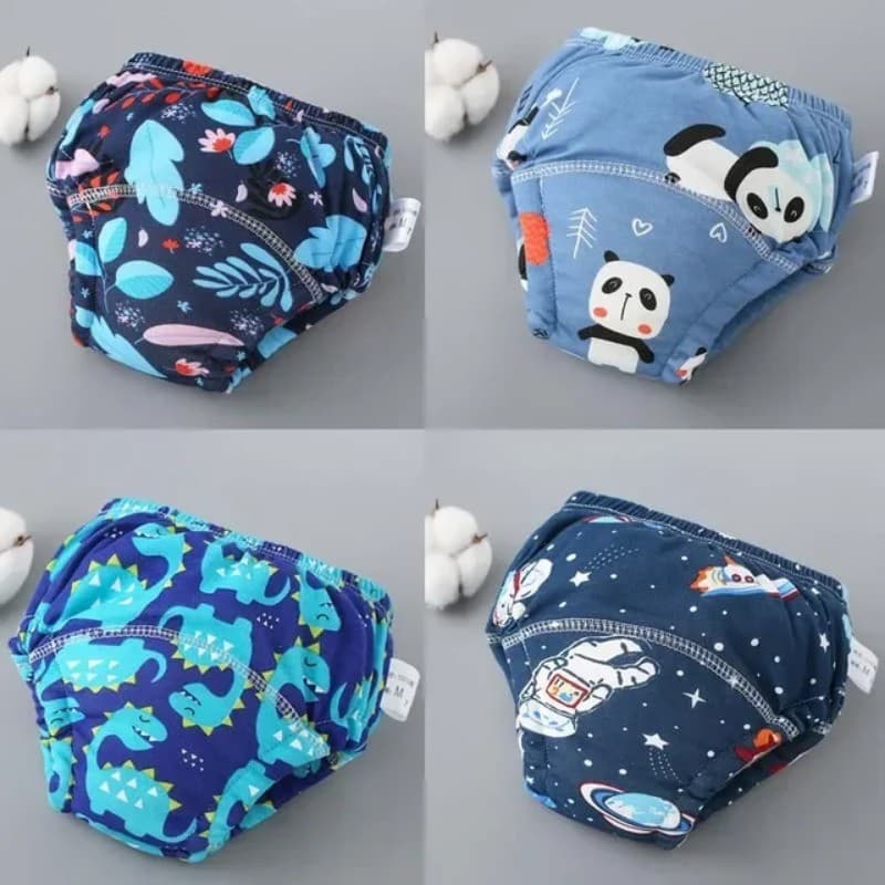 Calças De Algodão Para Treinamento De Bebês , 6 Camadas , Fraldas Respiráveis , Roupas Íntimas Infantis Laváveis Reutili