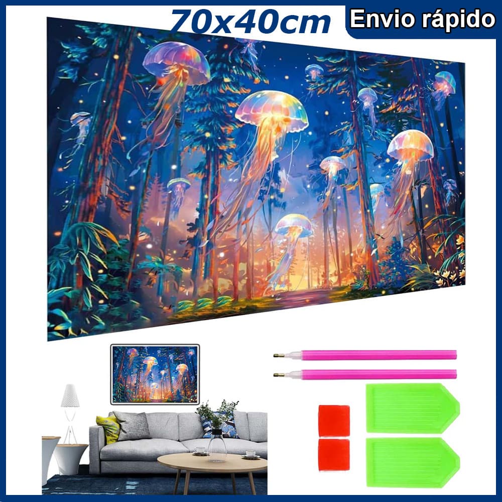 70x40cm água-viva Pintura Diamante 5D Pintura de Diamante Kits De Pintura Diamante Para Adultos Quadrado